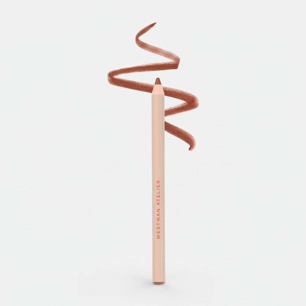 Shop Rescue Spa Westman Atelier Lip Shape Lip Liner in a warm beige coffee shade with a smooth creamy texture.