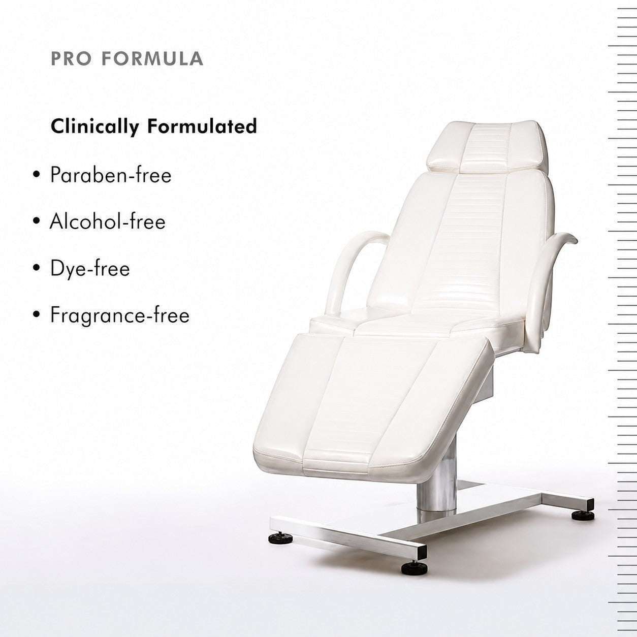 Shop Rescue Spa professional white reclining facial treatment chair for skincare services on a clean white background