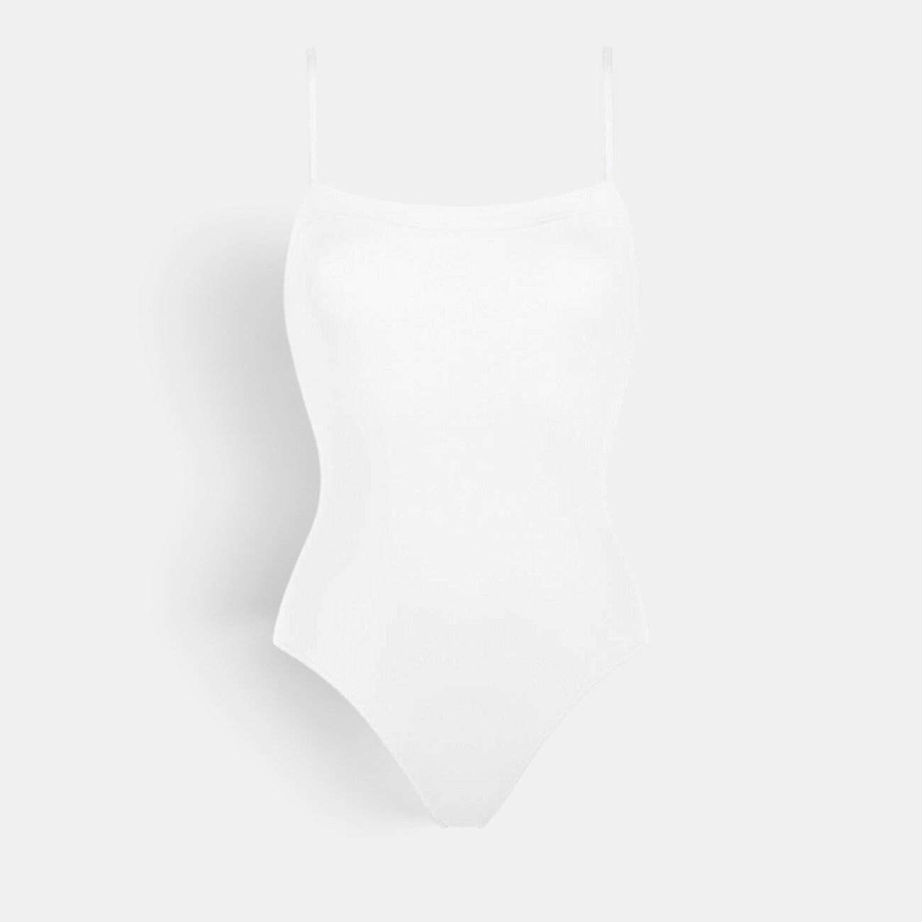 Shop Rescue Spa AQUARELLE white one-piece tank swimsuit with thin straps and a straight back design