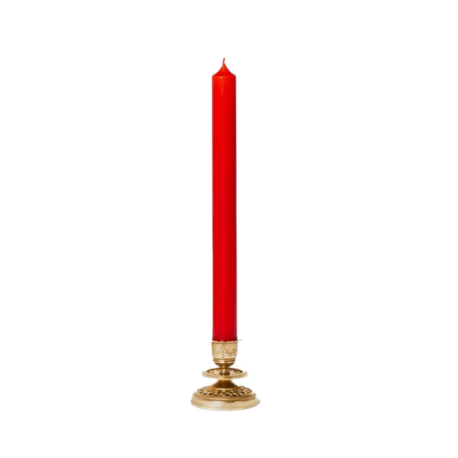 Gold Plated Chiselled Candlestick