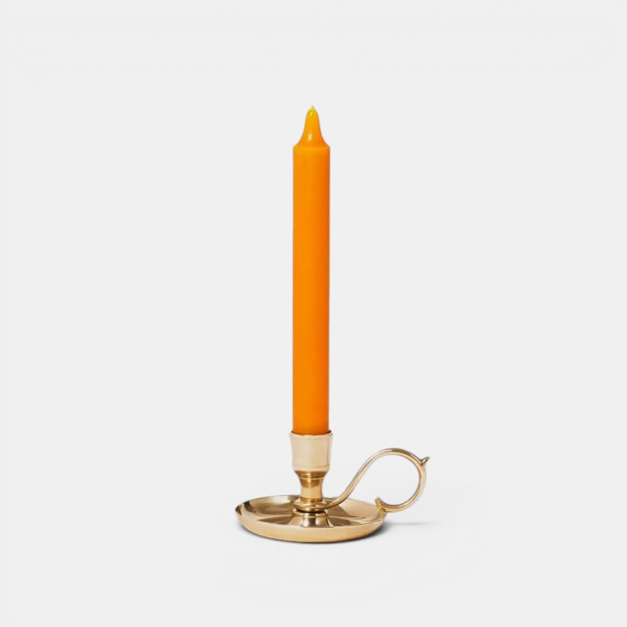 Gold Plated Dutch Candlestick