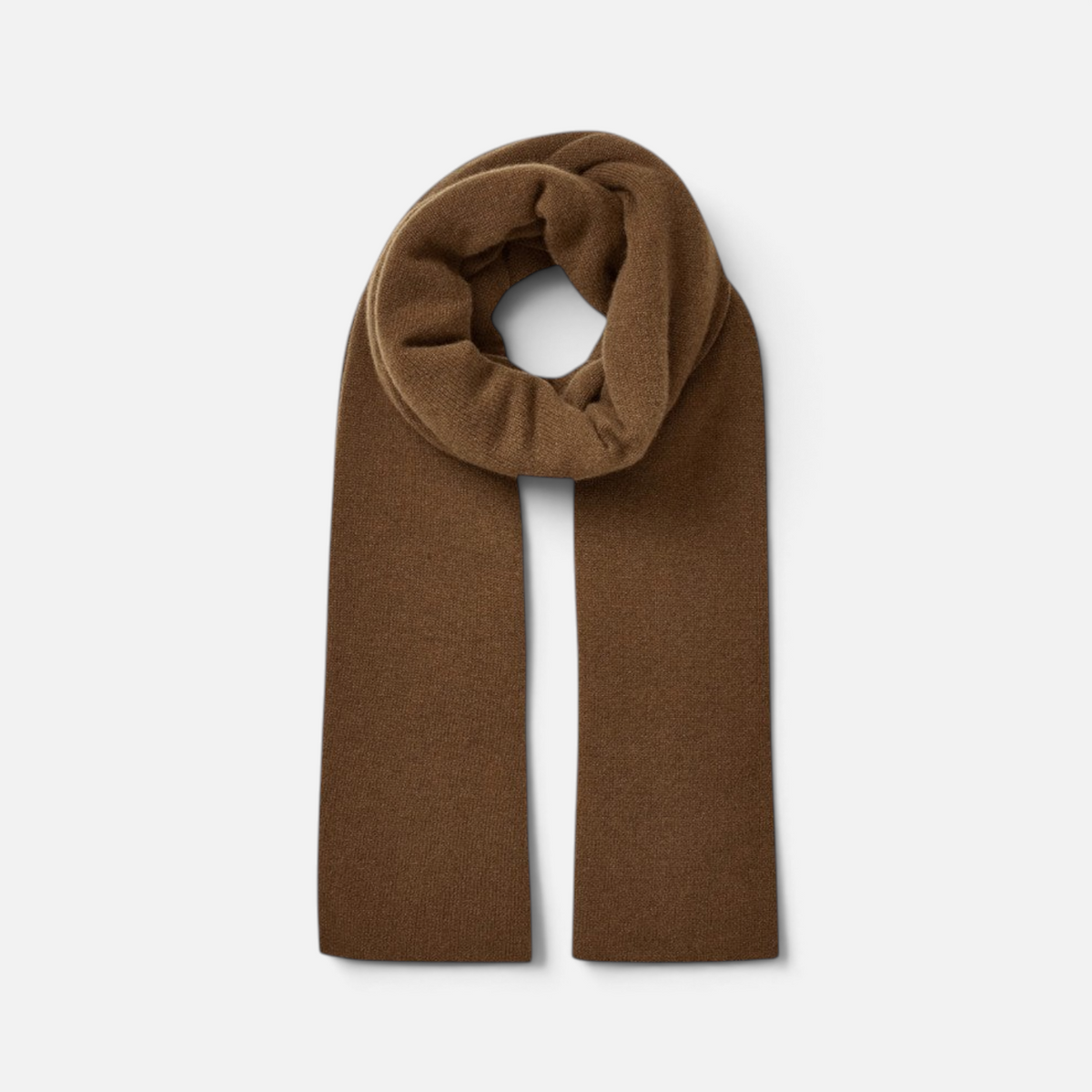 Shop Rescue Spa brown cashmere travel wrap, a soft and versatile unisex knit scarf for travel or evening wear.