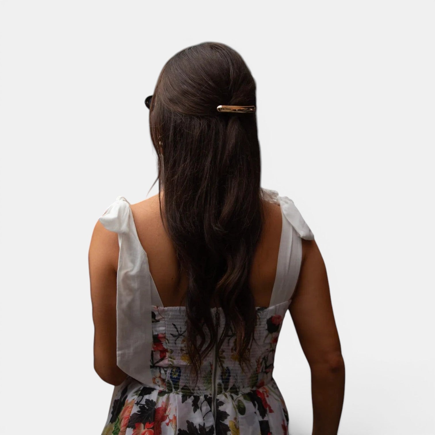 Elongated Bar Barrette Gold
