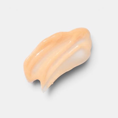 Shop Rescue Spa Mystro Revive Renewing Serum swatch showing a smooth, peach-toned hydrating gel-cream texture.