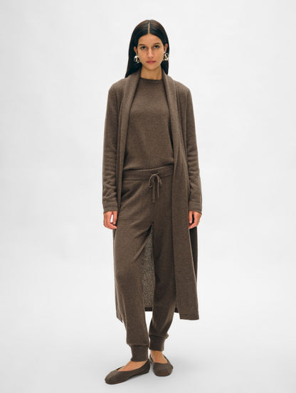 Cashmere Long Robe Russet Brown