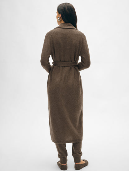 Cashmere Long Robe Russet Brown