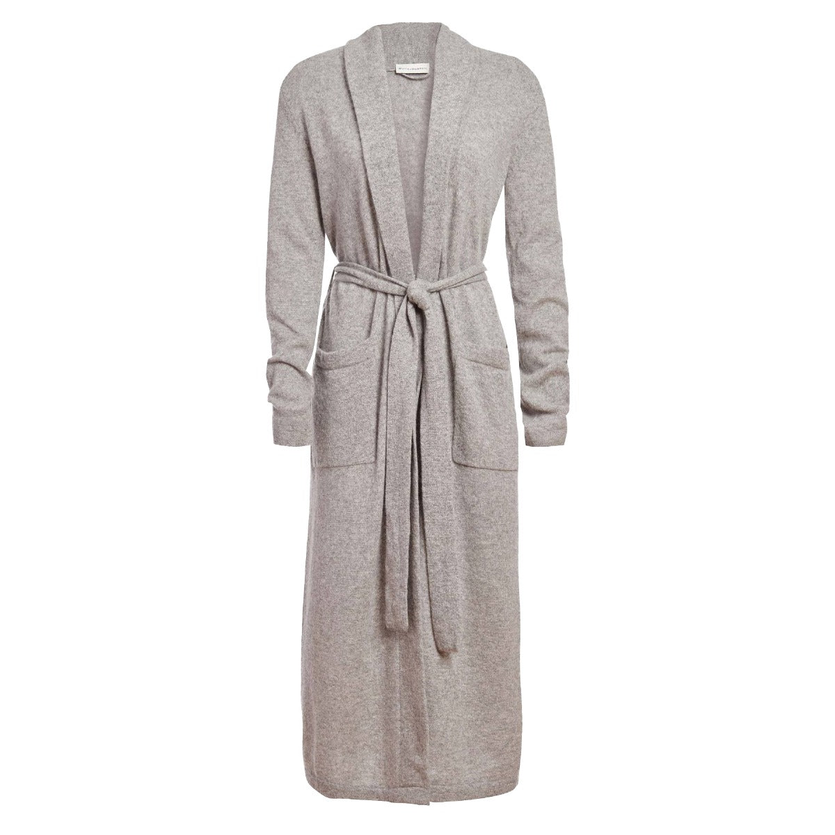 Long Cashmere Robe Grey Heather