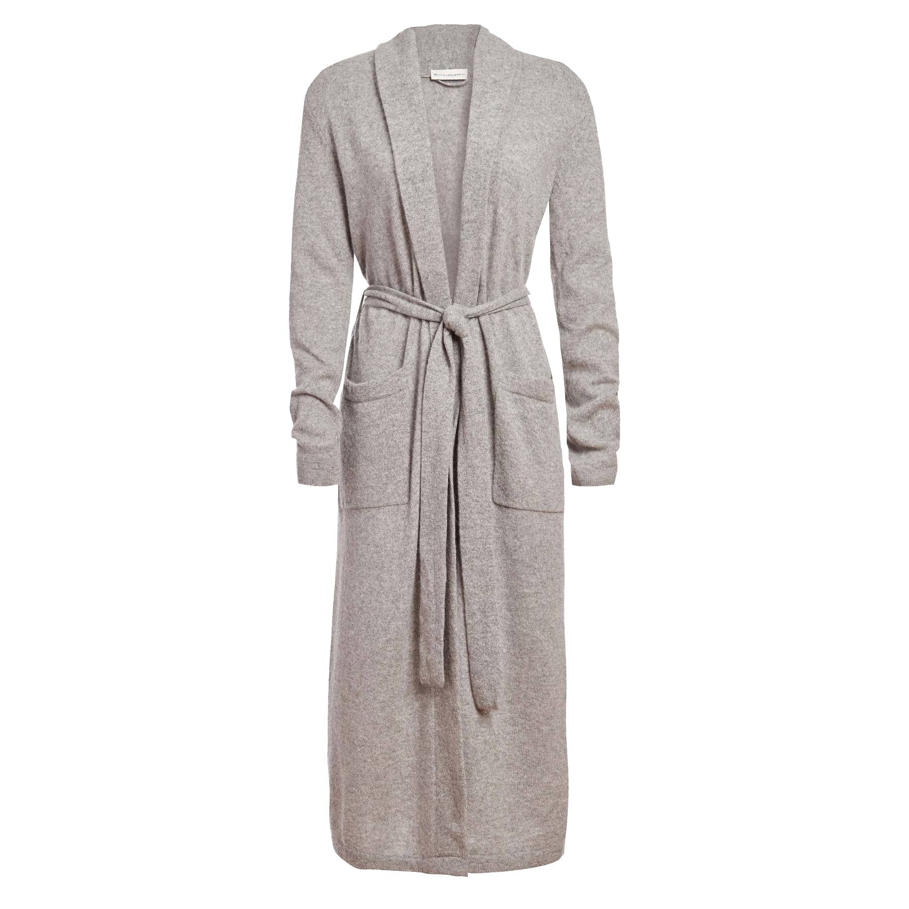 Long Cashmere Robe Grey Heather
