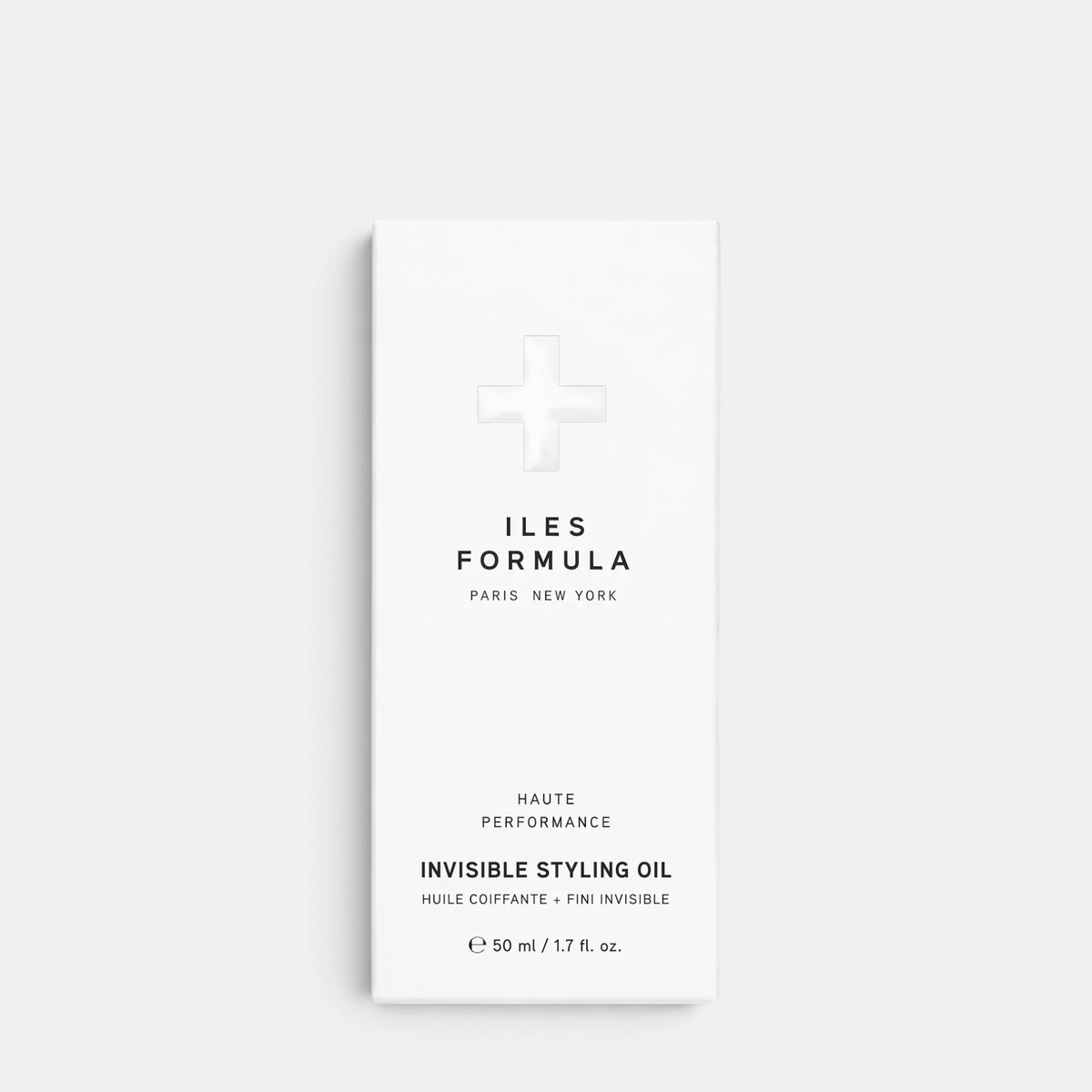 Shop Rescue Spa Iles Formula Invisible Styling Oil 50ml white bottle with minimalist black typography