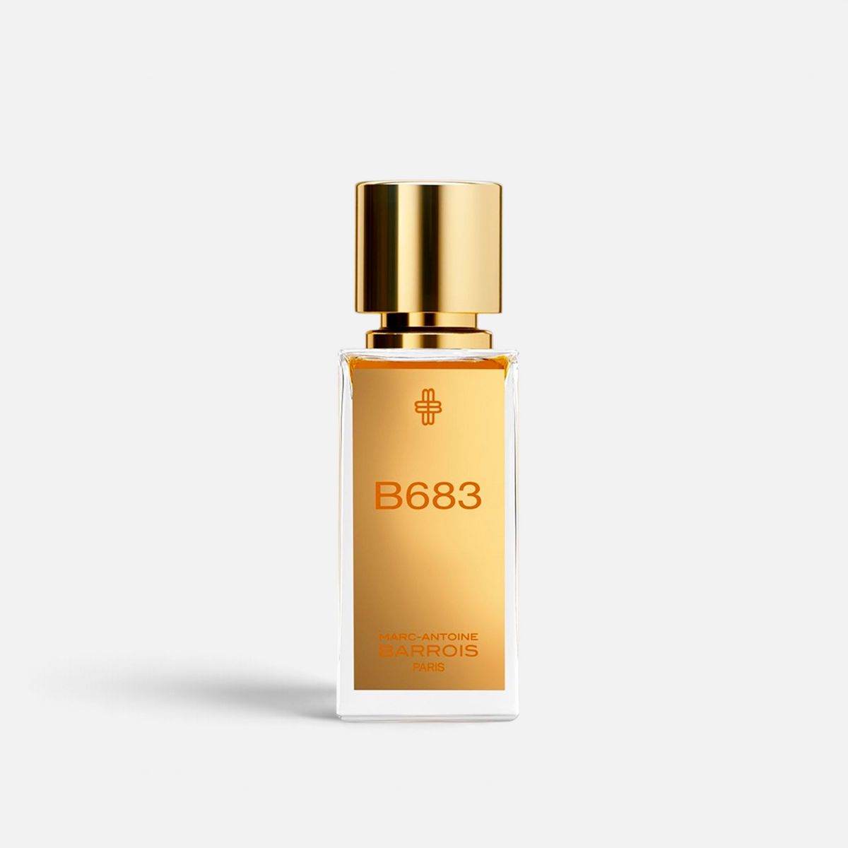Shop Rescue Spa B683 Eau de Parfum in a sleek glass bottle with a gold label and cap, featuring woody leather notes.