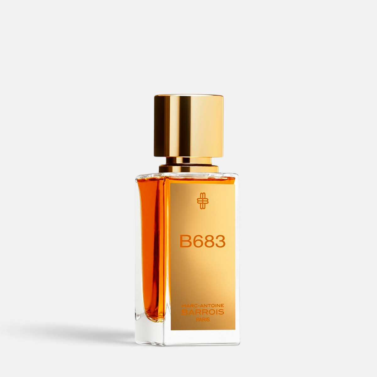 Shop Rescue Spa B683 Eau de Parfum in a clear glass bottle with a gold label and cap, featuring amber-toned fragrance.