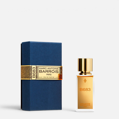 Shop Rescue Spa Marc-Antoine Barrois B683 Eau de Parfum 30ml bottle with blue textured box and gold accents