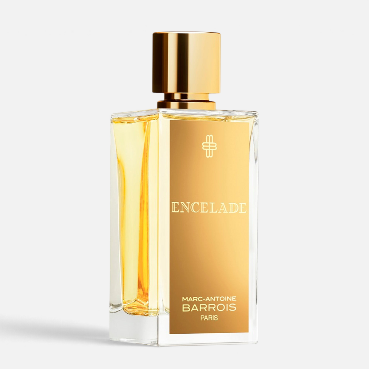 Shop Rescue Spa Encelade Eau de Parfum in a clear glass bottle with a gold label and matching metallic gold cap.