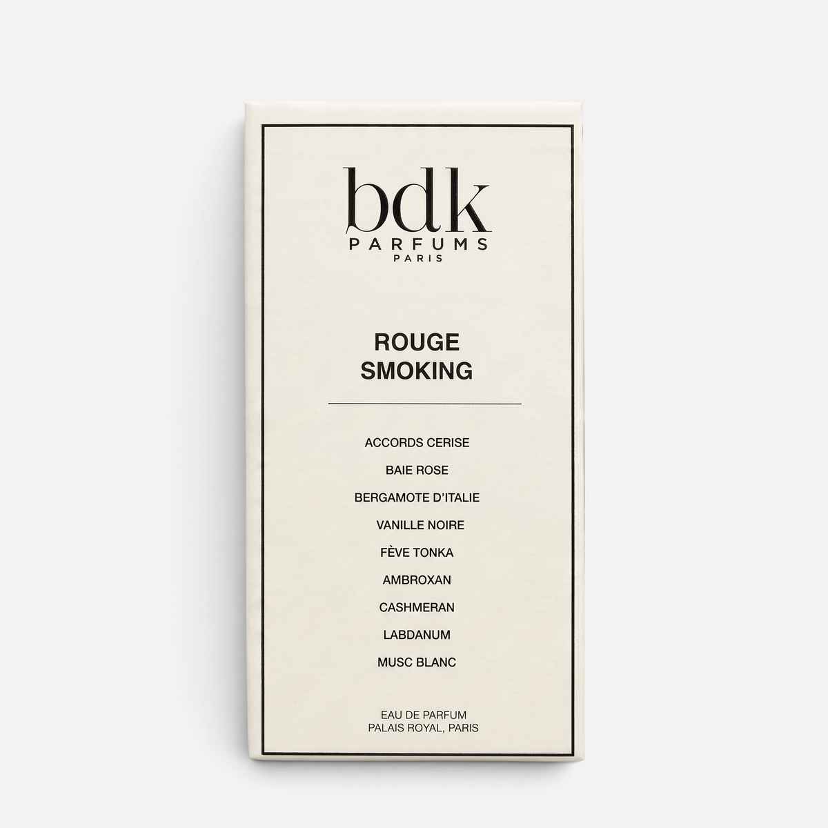 Shop Rescue Spa BDK Parfums Rouge Smoking eau de parfum 100ml bottle box with fragrance notes listed in white