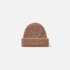 Shop Rescue Spa marled brown rib knit beanie made from a soft cashmere and silk blend