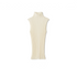Shop Rescue Spa cream ribbed wool turtleneck singlet with a sleeveless design and lightweight knit texture.