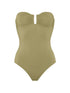 Front-facing product photo of Eres Cassiopee Duni One Piece Swimsuit in Alligator color on a clean background, showing the full swimsuit silhouette.