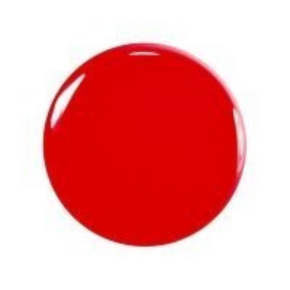 Shop Rescue Spa vibrant red plant-based nail polish with a high-shine glossy finish in a circular swatch