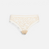 Shop Rescue Spa Pistil beige stretch Leavers lace tanga with delicate lace trim at the waist and leg openings.