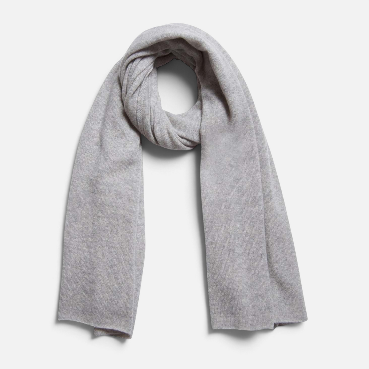 Shop Rescue Spa unisex grey cashmere travel wrap, a soft and lightweight knit scarf or blanket accessory.