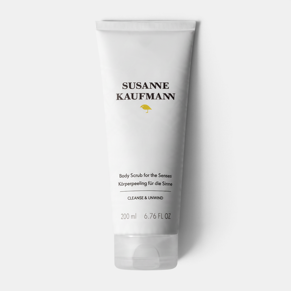Shop Rescue Spa Susanne Kaufmann Body Scrub for the Senses in a white 200ml squeeze tube for exfoliating skin.