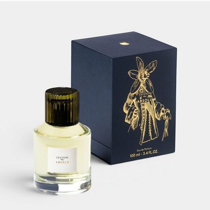 Shop Rescue Spa Trudon Absolu Eau de Parfum bottle with dark cap and matching navy blue gift box with gold detail
