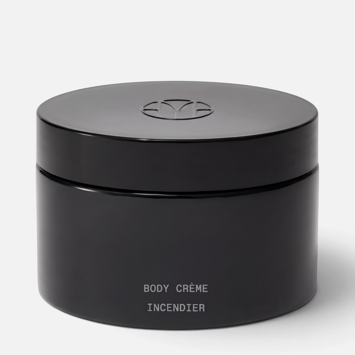 Shop Rescue Spa Mienne Body Creme in Incendier scent, presented in a sleek, minimalist black 200ml jar.