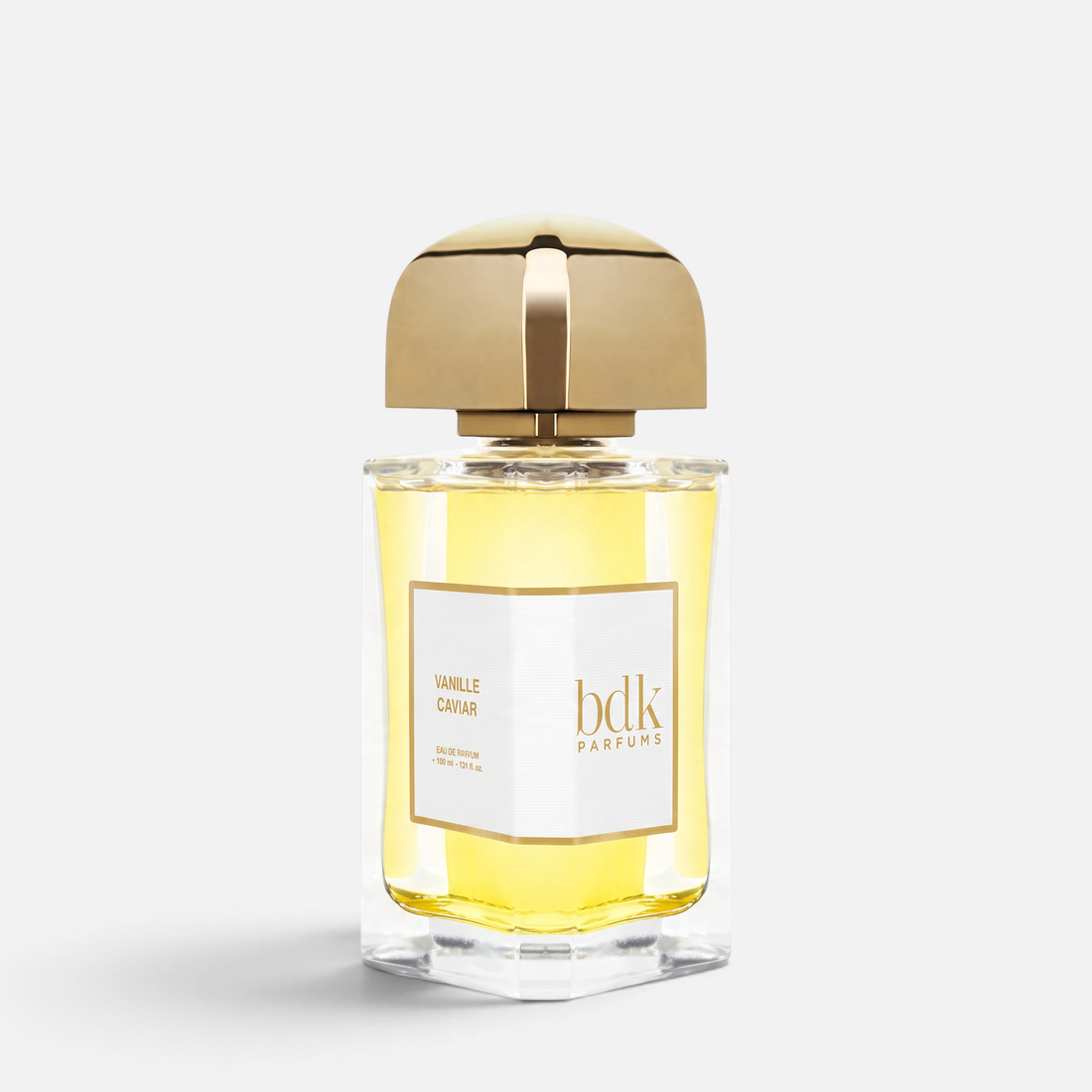 Shop Rescue Spa BDK Parfums Vanille Caviar eau de parfum in a glass bottle with a gold cap
