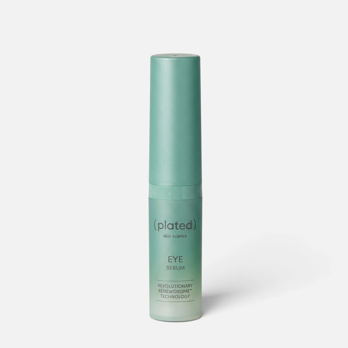 Shop Rescue Spa Plated Skin Science eye serum in a sleek mint green pump bottle for anti-aging and dark circles.