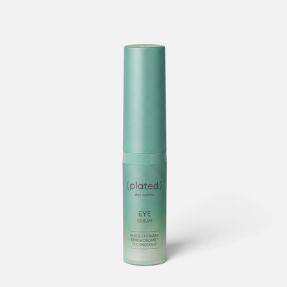 Shop Rescue Spa Plated Skin Science eye serum in a sleek mint green pump bottle for anti-aging and dark circles.