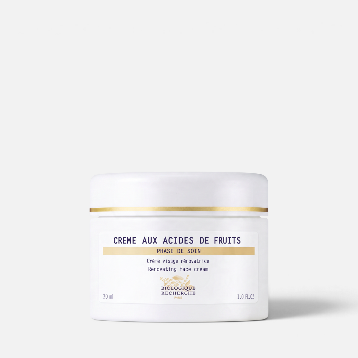 Shop Rescue Spa Biologique Recherche Creme Aux Acides De Fruits 30ml exfoliating and hydrating face cream jar