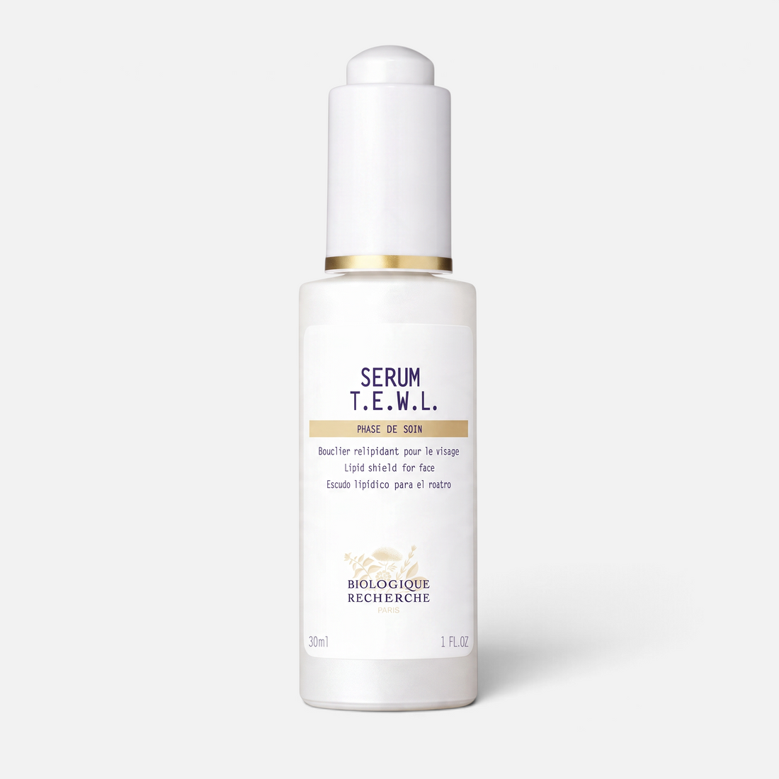 Shop Rescue Spa Serum T.E.W.L. lipid-replenishing face serum in a white bottle with a dropper cap