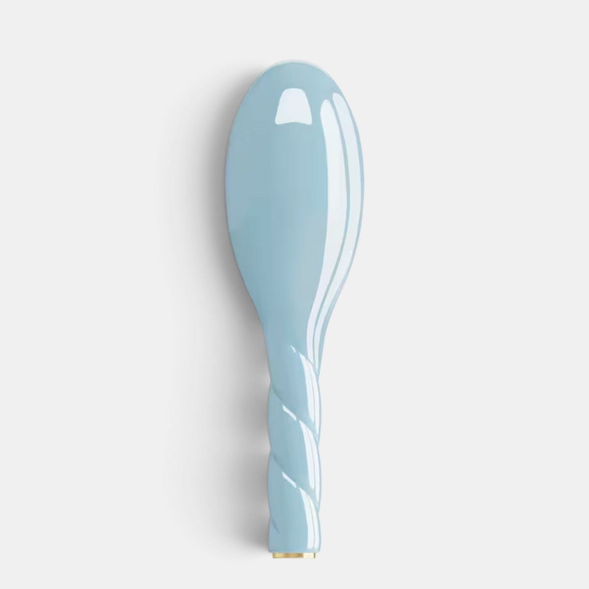 Shop Rescue Spa N.03 Petite Essential Soft Hair Brush in light blue with a twisted handle design