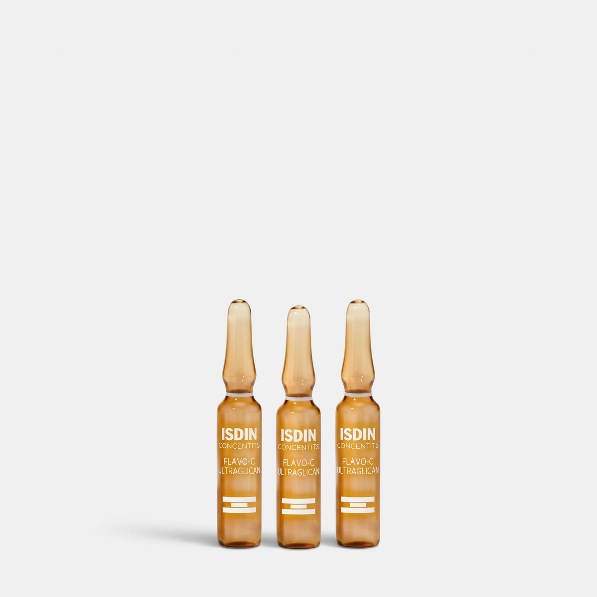 Shop Rescue Spa ISDIN Flavo-C Ultraglican antioxidant serum ampoules in amber glass vials for skin hydration