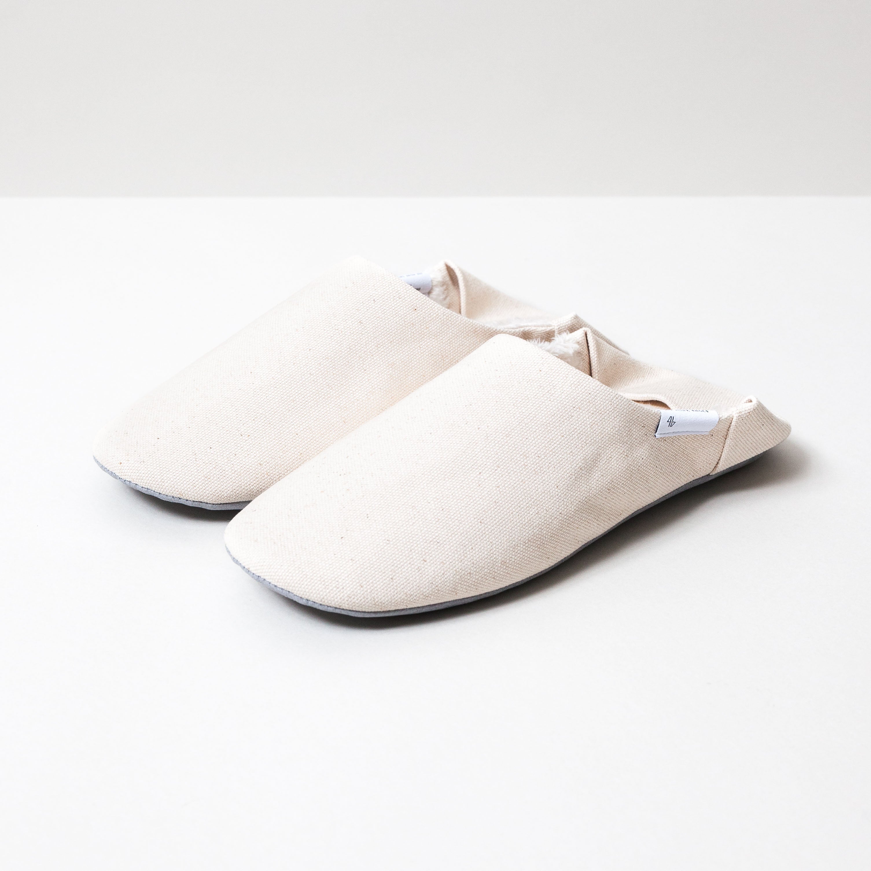 ABE Canvas Home Shoes - Lined Natural