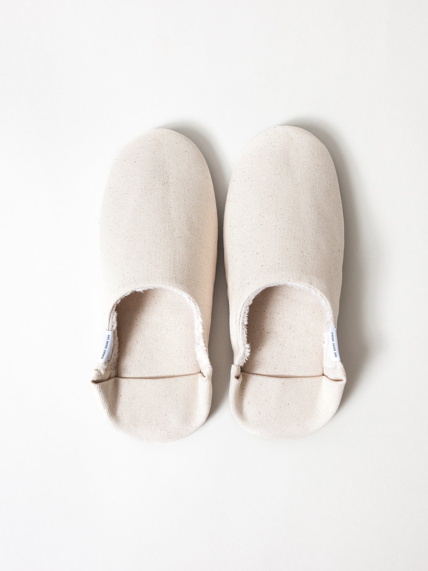 ABE Canvas Home Shoes - Lined Natural