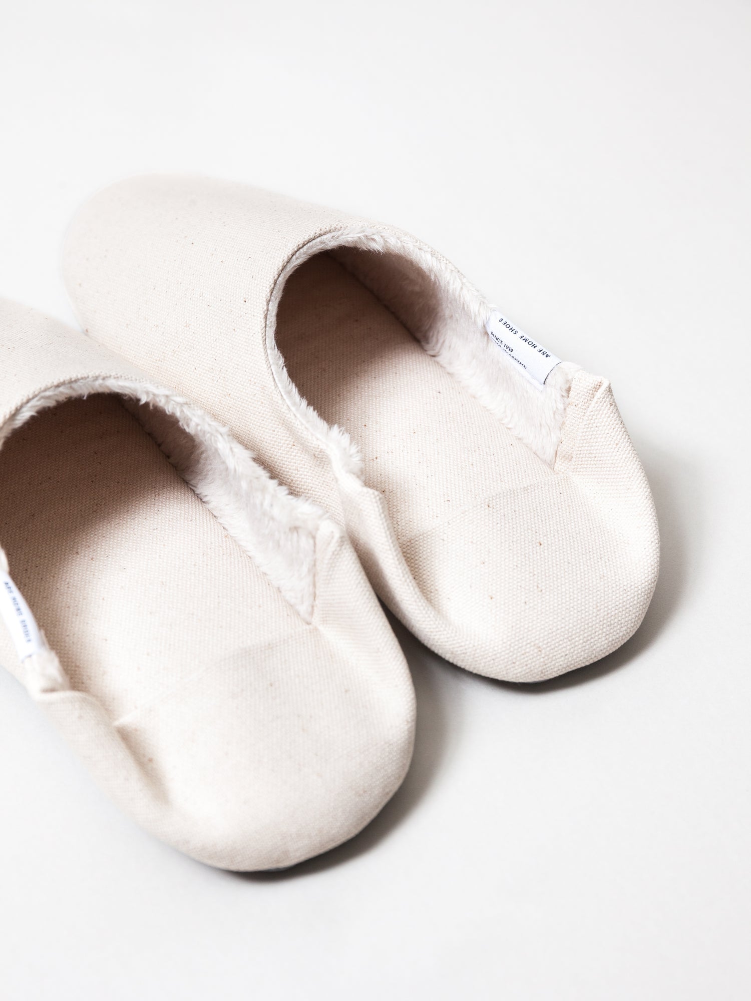 ABE Canvas Home Shoes - Lined Natural