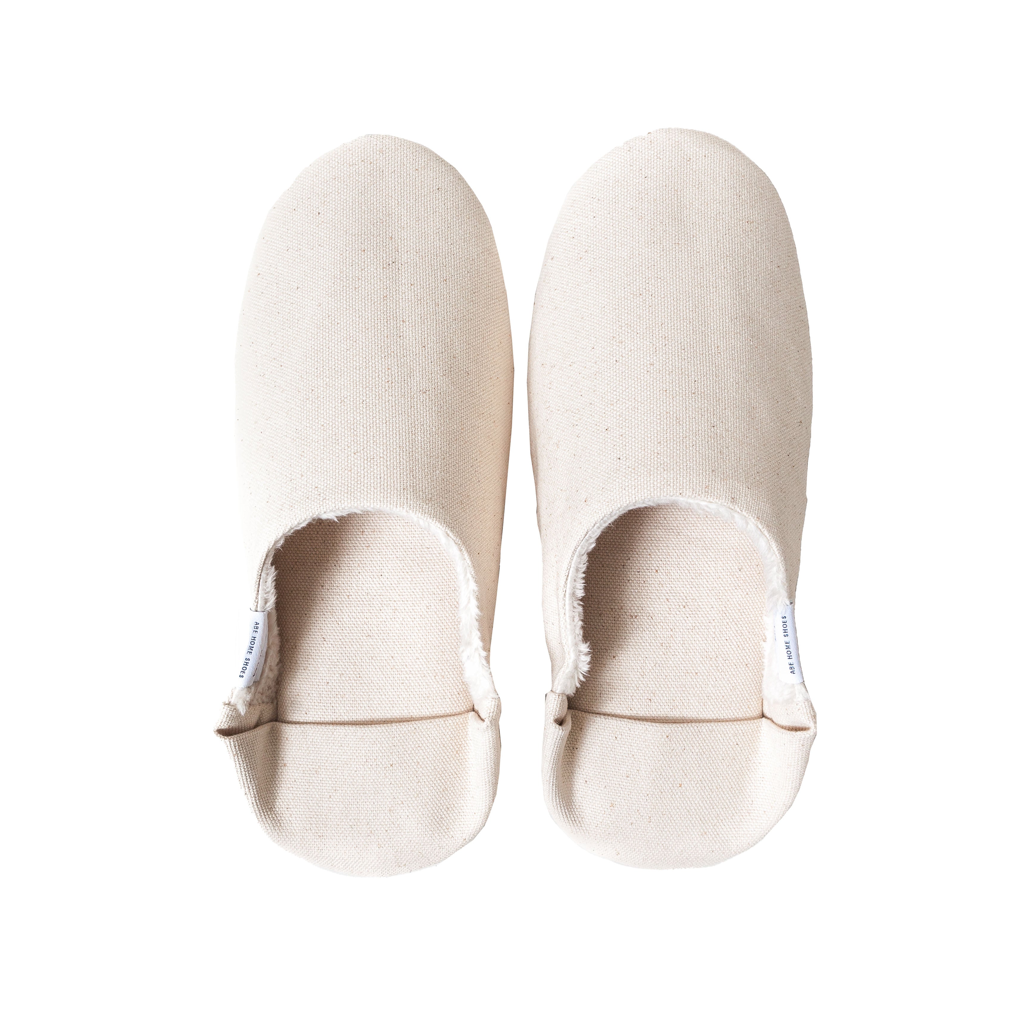 ABE Canvas Home Shoes - Lined Natural