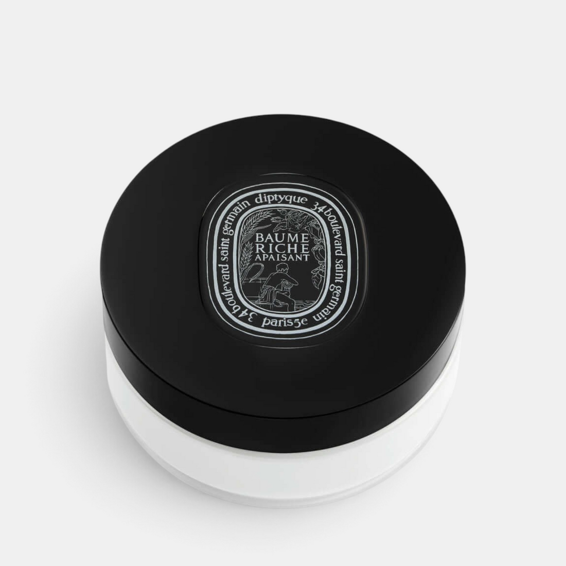 Shop Rescue Spa Rich Soothing Body Balm in a 200ml white jar with a black lid and elegant circular label