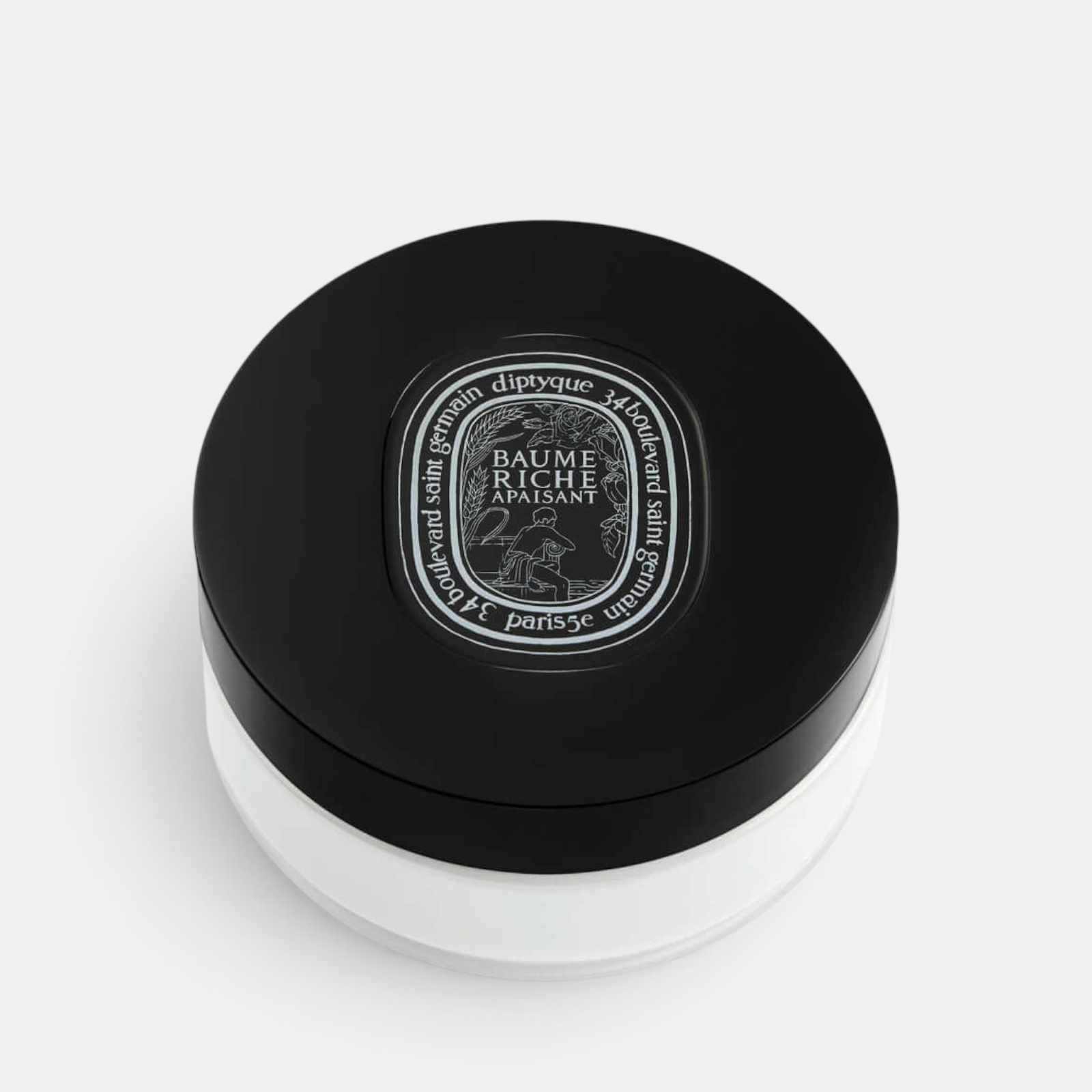 Shop Rescue Spa Rich Soothing Body Balm in a 200ml white jar with a black lid and elegant circular label