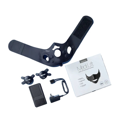 YA-MAN Medi Lift LED mask packaging and device components