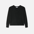 Shop Rescue Spa black 100% cashmere V-neck sweater with ribbed trim and relaxed fit