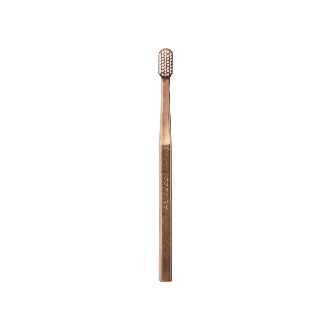 18K Rose Gold Plated White Bristles Toothbrush