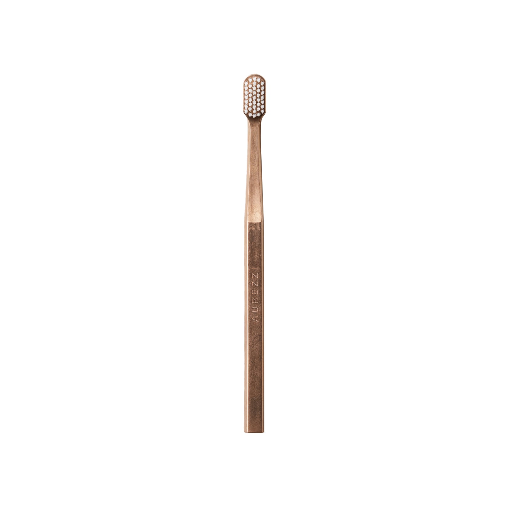 18K Rose Gold Plated White Bristles Toothbrush