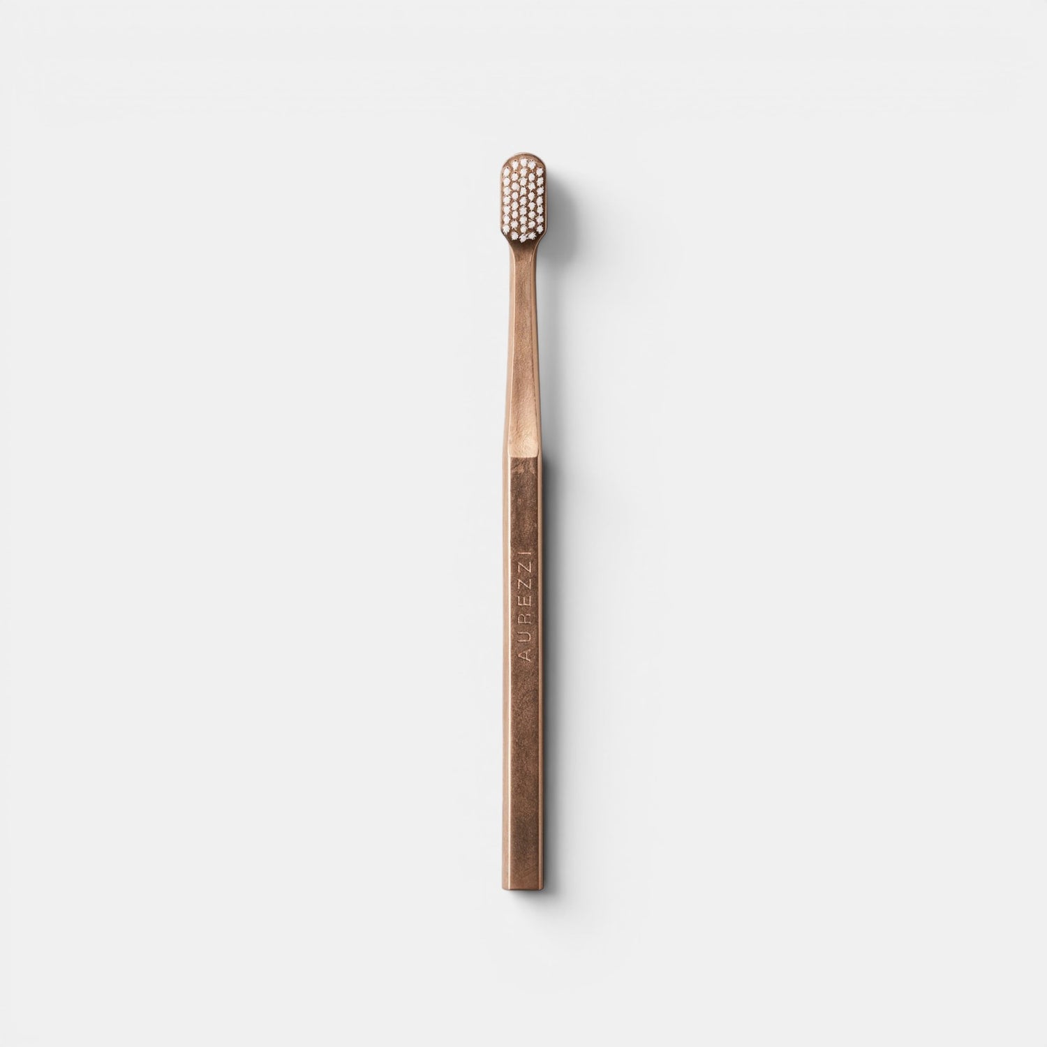 18K Rose Gold Plated White Bristles Toothbrush