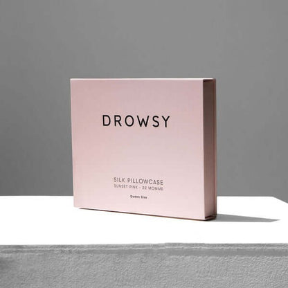 Sunset Pink Queen-Sized Silk Pillowcase