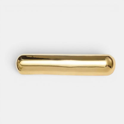 Elongated Bar Barrette Gold