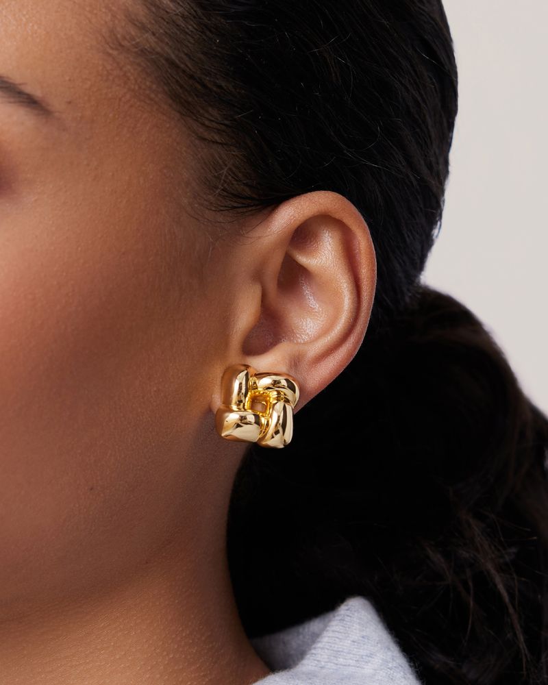 Medium Woven Square Earrings