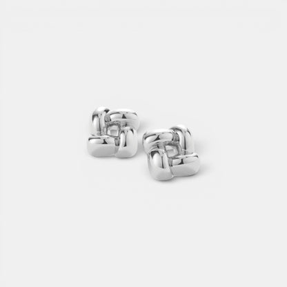 Medium Woven Square Earrings