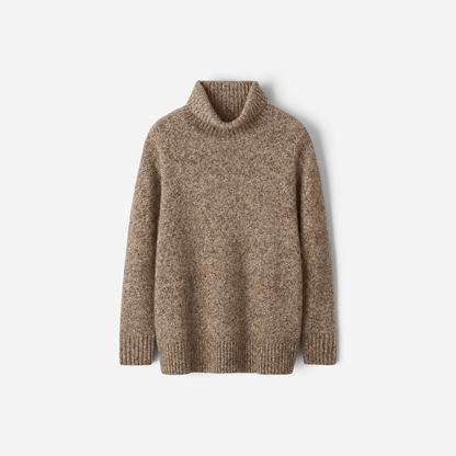 Marled Relaxed Fit Turtleneck